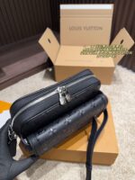 Louis Vuitton Embossed Black Warrior Messenger Bag Practical, Versatile, Hard-Wearing And Scratch-Resistant - Image 6