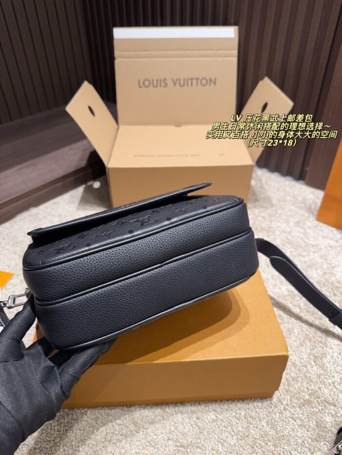 Louis Vuitton Embossed Black Warrior Messenger Bag Practical, Versatile, Hard-Wearing And Scratch-Resistant - Image 9