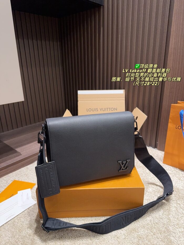 Louis Vuitton Takeoff Flap Messenger Bag: The Epitome Of Luxury And Elegance For The Discerning Gentleman. - Image 1