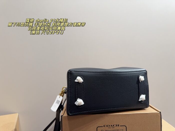 Coach Charlie 21 Bucket Bag One Bag, Multiple Uses Carry Underarm, Handheld Or Crossbody Genuine Cowhide Leather - Image 7