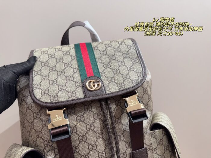 Gucci Backpack Spacious Capacity Holiday Travel Fashion Essential - Image 5
