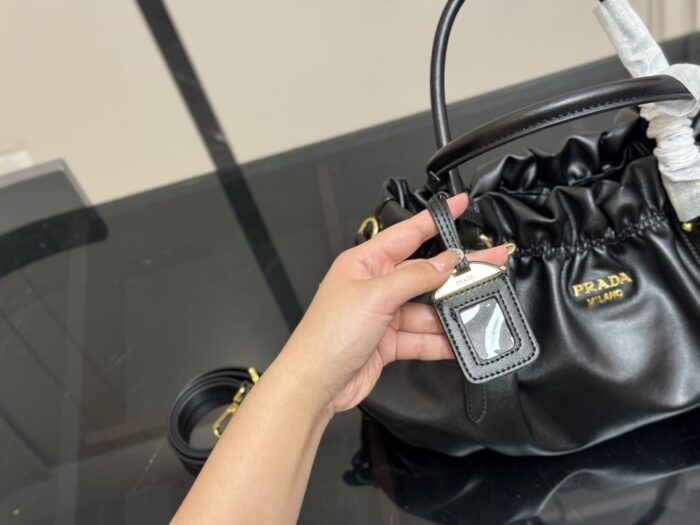 Prada Plié Motorcycle Handbag Lightweight Oiled Leather With Ample Capacity - Image 6