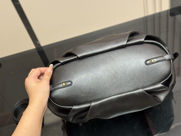 Prada Plié Motorcycle Handbag Lightweight Oiled Leather With Ample Capacity - Image 9