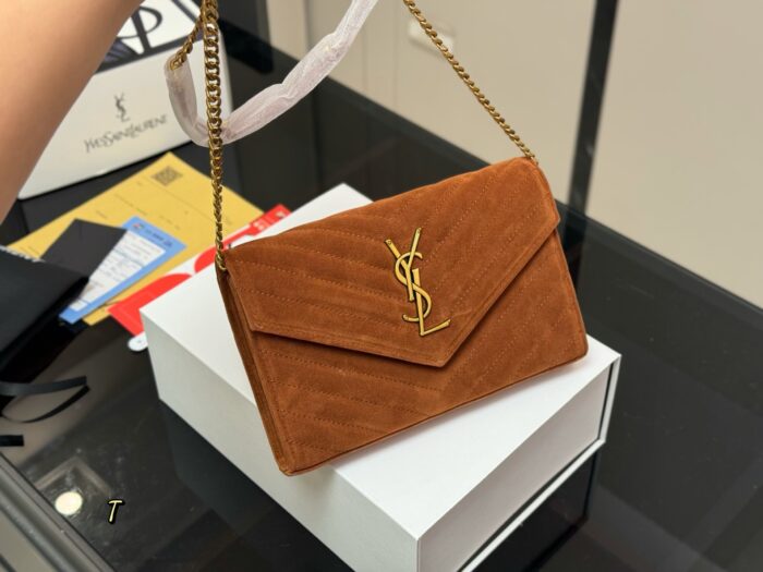 Yves Saint Laurent Woc Envelope Bag Cowhide Leather Crossbody/Underarm Superb Texture, Highly Durable - Image 2