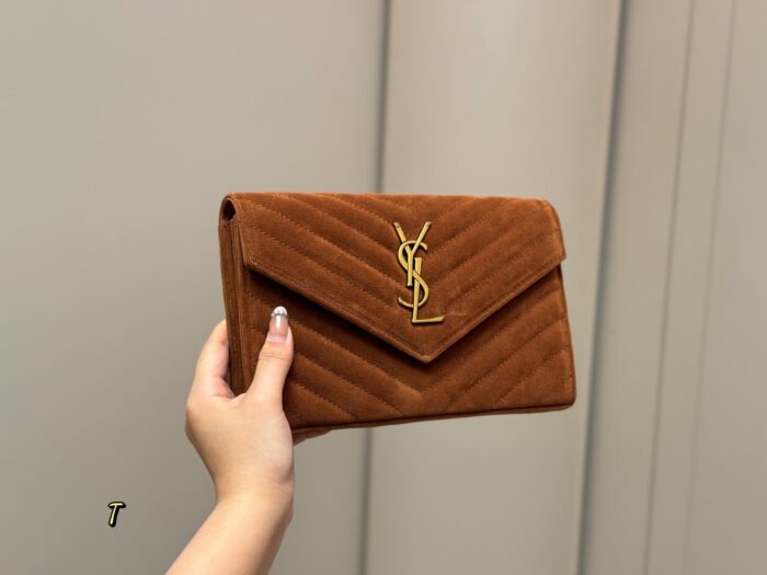 Yves Saint Laurent Woc Envelope Bag Cowhide Leather Crossbody/Underarm Superb Texture, Highly Durable - Image 9