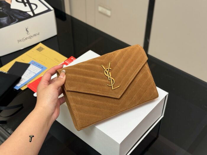 Yves Saint Laurent Woc Envelope Bag Cowhide Leather Crossbody/Underarm Superb Texture, Highly Durable - Image 11