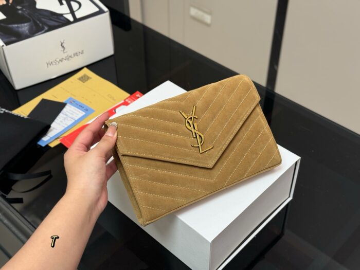 Yves Saint Laurent Woc Envelope Bag Cowhide Leather Crossbody/Underarm Superb Texture, Highly Durable - Image 12
