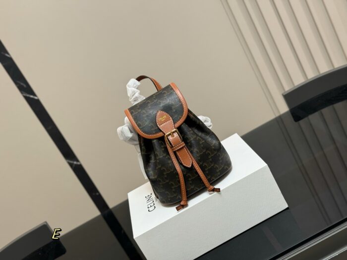 Celine New Mini Backpack In Cowhide Leather With Stylish Leather Buckle Design - Image 1