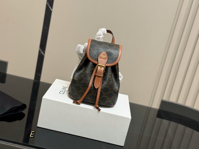 Celine New Mini Backpack In Cowhide Leather With Stylish Leather Buckle Design - Image 2