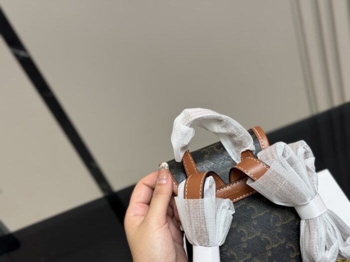 Celine New Mini Backpack In Cowhide Leather With Stylish Leather Buckle Design - Image 8