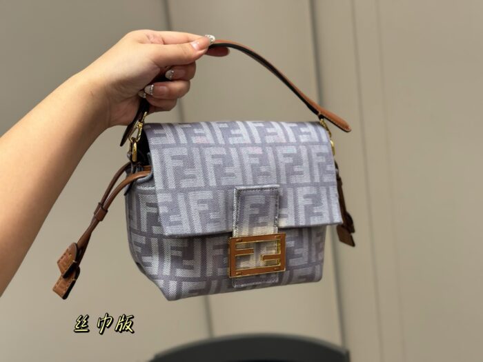 Fendi Vintage Monogram Gold Buckle Bag (Scarf Edition) - Image 9