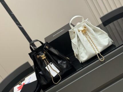 Chanel 25B Bag Backpack: Versatile Styling For Charming Sophistication In Black And Gold
