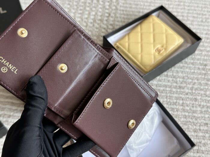 Chanel Classic Short Caviar Full-Leather Top-Grain Cowhide Wallet - Image 7