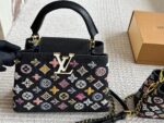 Louis Vuitton Capucines Lady Bag  Gold-Tone Hardware, Monogrammed Large Logo, Extra-Wide Shoulder Strap, Handheld Or Shoulder-Carried. - Image 2