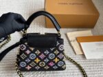 Louis Vuitton Capucines Lady Bag  Gold-Tone Hardware, Monogrammed Large Logo, Extra-Wide Shoulder Strap, Handheld Or Shoulder-Carried. - Image 7