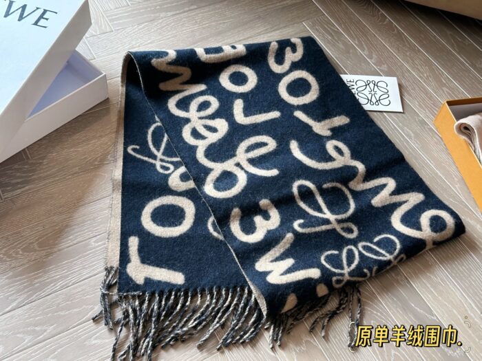 Loewe Graffiti Cashmere Scarf - Soft And Comfortable - Image 7