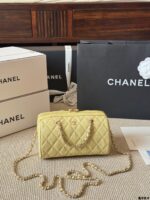 Chanel 25P Grained Leather Bowling Bag - Handheld Crossbody Chain Bag - Image 14