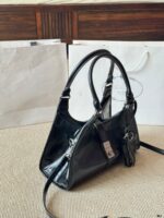 Prada Sound Bags Underarm Bag | Silver Hardware, Distressed Leather, Generous Capacity - Image 8