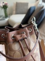 Coach Snowflake Mini Bucket Bag With Adjustable Crossbody Strap Modification - Image 4