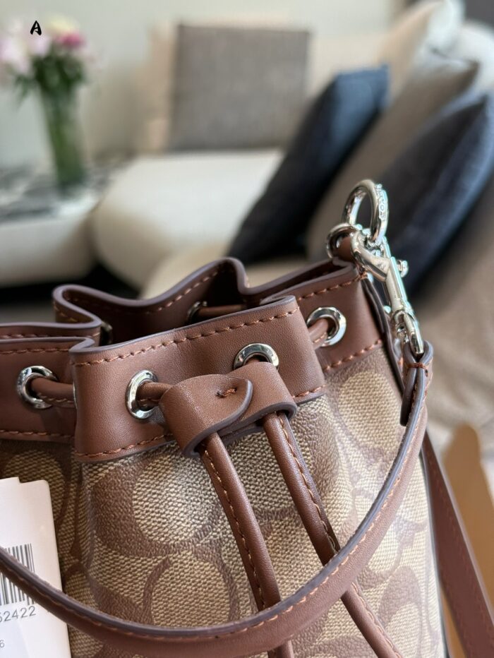 Coach Snowflake Mini Bucket Bag With Adjustable Crossbody Strap Modification - Image 4