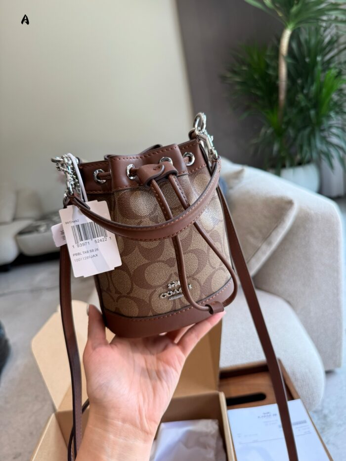 Coach Snowflake Mini Bucket Bag With Adjustable Crossbody Strap Modification - Image 5