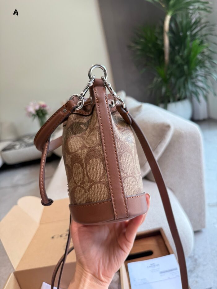 Coach Snowflake Mini Bucket Bag With Adjustable Crossbody Strap Modification - Image 8