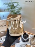 Coach Dempsey Mini Bucket Bag With Wide Shoulder Strap, Handle & Crossbody Option, Drawstring Closure - Image 2