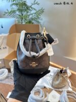 Coach Dempsey Mini Bucket Bag With Wide Shoulder Strap, Handle & Crossbody Option, Drawstring Closure - Image 3