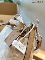 Coach Dempsey Mini Bucket Bag With Wide Shoulder Strap, Handle & Crossbody Option, Drawstring Closure - Image 6