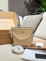 Coach Newcity Bucket Bag Dual-Strap Versatility Light Tea-Coloured New Shade Lightweight And Practical