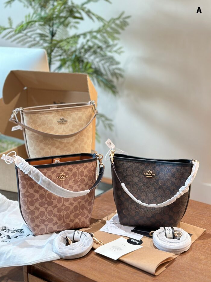 Coach Newcity Bucket Bag Dual-Strap Versatility Light Tea-Coloured New Shade Lightweight And Practical - Image 10