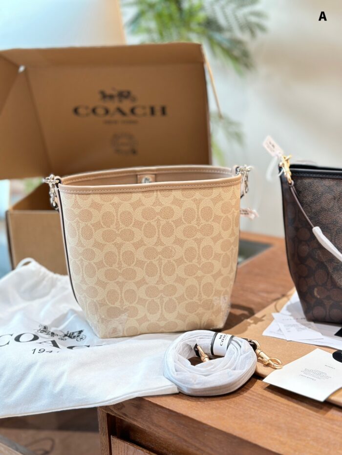 Coach Newcity Bucket Bag Dual-Strap Versatility Light Tea-Coloured New Shade Lightweight And Practical - Image 16