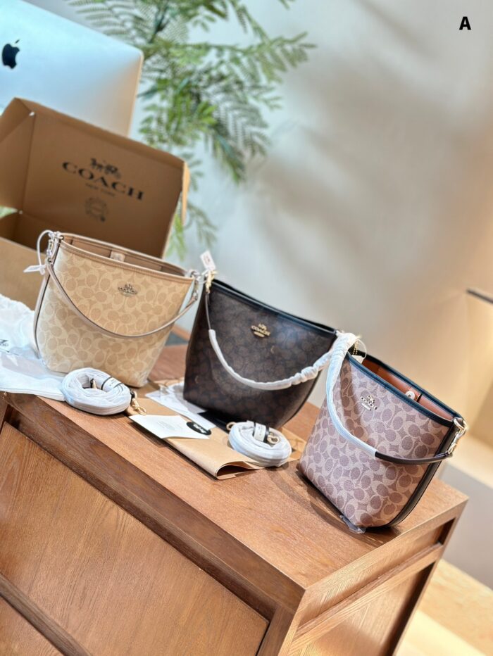 Coach Newcity Bucket Bag Dual-Strap Versatility Light Tea-Coloured New Shade Lightweight And Practical - Image 17
