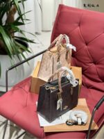 Coach Maggie Collection Tote 25 Small Size Dark Brown Canvas Multiple Carrying Options Ample Storage Capacity - Image 2
