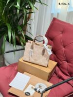 Coach Maggie Collection Tote 25 Small Size Dark Brown Canvas Multiple Carrying Options Ample Storage Capacity - Image 3