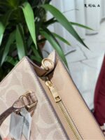 Coach Maggie Collection Tote 25 Small Size Dark Brown Canvas Multiple Carrying Options Ample Storage Capacity - Image 7