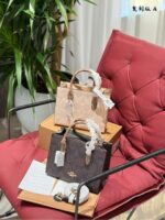 Coach Maggie Collection Tote 25 Small Size Dark Brown Canvas Multiple Carrying Options Ample Storage Capacity - Image 8