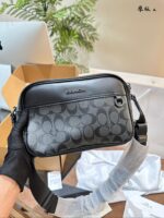 Coach Graham Double-Zip Camera Bag - Vintage Logo Stripe Colour-Block Design. Can Be Worn Crossbody Or As A Waist Bag. - Image 9
