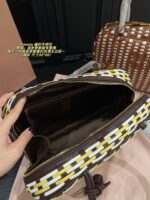 Miu Miu Woven Handle Bag Contrasting Colour Charm Casual, Holiday, Shopping - Image 9