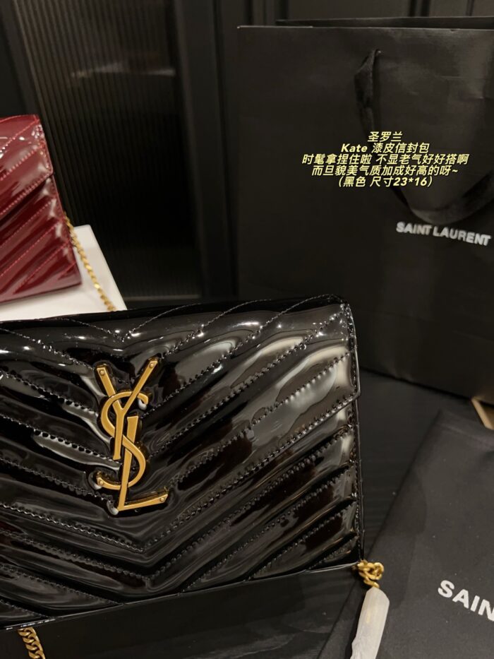 Yves Saint Laurent Kate Patent Leather Envelope Bag Stylish, Versatile And Elevates Your Aura - Image 6