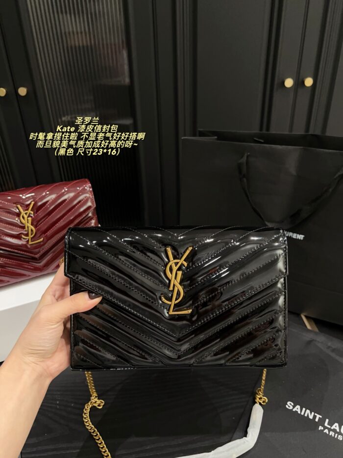 Yves Saint Laurent Kate Patent Leather Envelope Bag Stylish, Versatile And Elevates Your Aura - Image 7