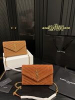 Yves Saint Laurent Suede Envelope Bag Soft And Refined, Versatile And Timeless - Image 11
