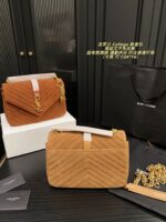 Yves Saint Laurent College Suede Messenger Bag Retro Elegance For Work, Leisure, And Versatile Styling - Image 5