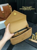 Yves Saint Laurent College Suede Messenger Bag Retro Elegance For Work, Leisure, And Versatile Styling - Image 7