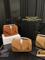 Yves Saint Laurent College Suede Messenger Bag Retro Elegance For Work, Leisure, And Versatile Styling - Image 12
