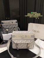 Dior Camp Vintage Print Messenger Bag New Buckle Closure Adjustable Shoulder Strap Lightweight With Generous Capacity