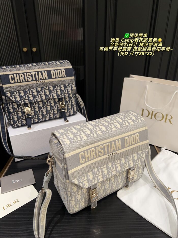 Dior Camp Vintage Print Messenger Bag New Buckle Closure Adjustable Shoulder Strap Lightweight With Generous Capacity - Image 2