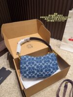 Coach Chambray Underarm Bag With Long Shoulder Strap Retro Elegance Single Shoulder Or Crossbody - Image 2