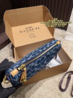 Coach Chambray Underarm Bag With Long Shoulder Strap Retro Elegance Single Shoulder Or Crossbody - Image 7
