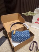 Coach Chambray Underarm Bag With Long Shoulder Strap Retro Elegance Single Shoulder Or Crossbody - Image 12